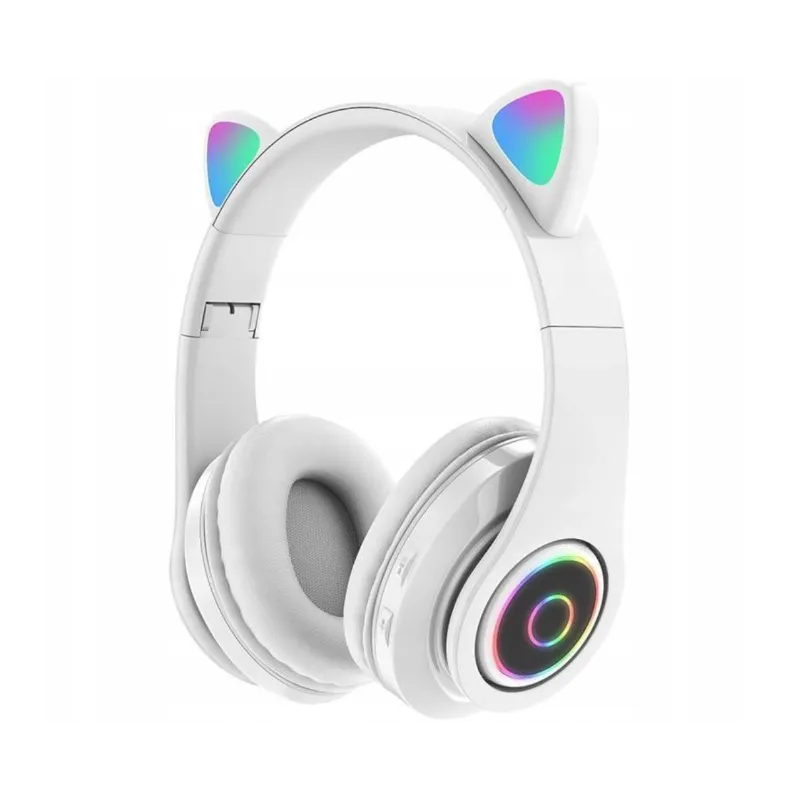 Extralink Kids Headphones Pro White Wired headphones Cat Ears