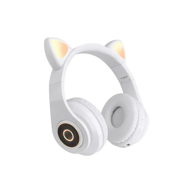 Extralink Kids Headphones Pro Bianche Cuffie cablate Orecchie da gatto