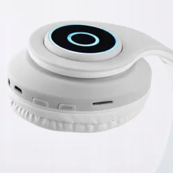 Extralink Kids Headphones Pro Białe Słuchawki przewodowe Kocie Uszy