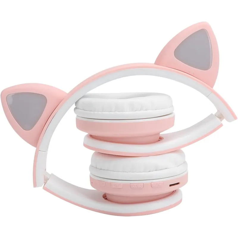 Extralink Kids Headphones Pro Rosa Kabelgebundene Kopfhörer Katzenohren