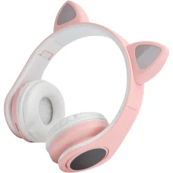 Extralink Kids Headphones Pro Pink Wired headphones Cat Ears