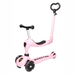 Extralink Kids Scooter Boss Ride Pro Pink Scooter, balance bike for children