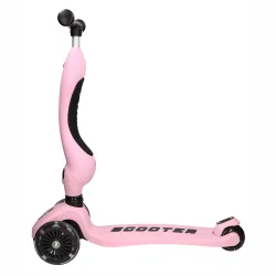 Extralink Kids Scooter Boss Ride Pro Rosa Roller, Laufrad für Kinder