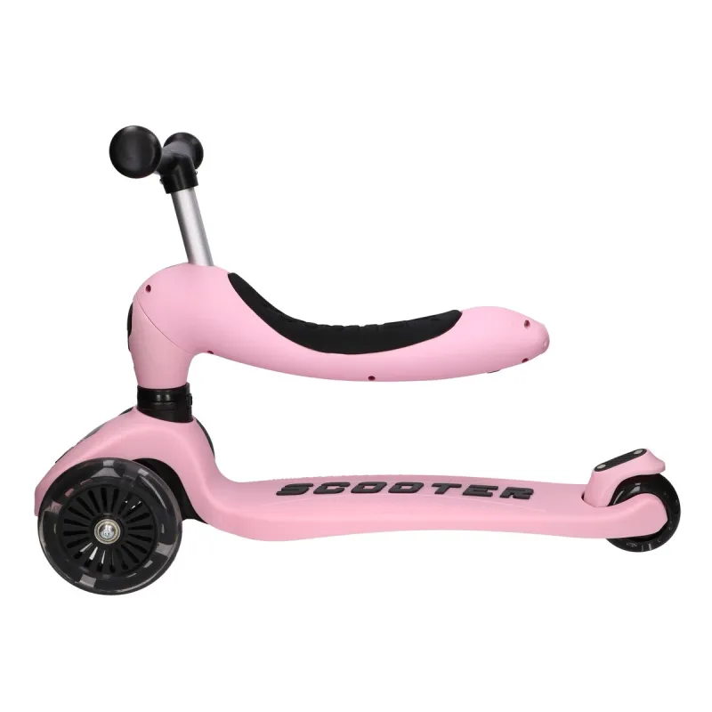 Extralink Kids Scooter Boss Ride Pink - Balance Bike for Kids