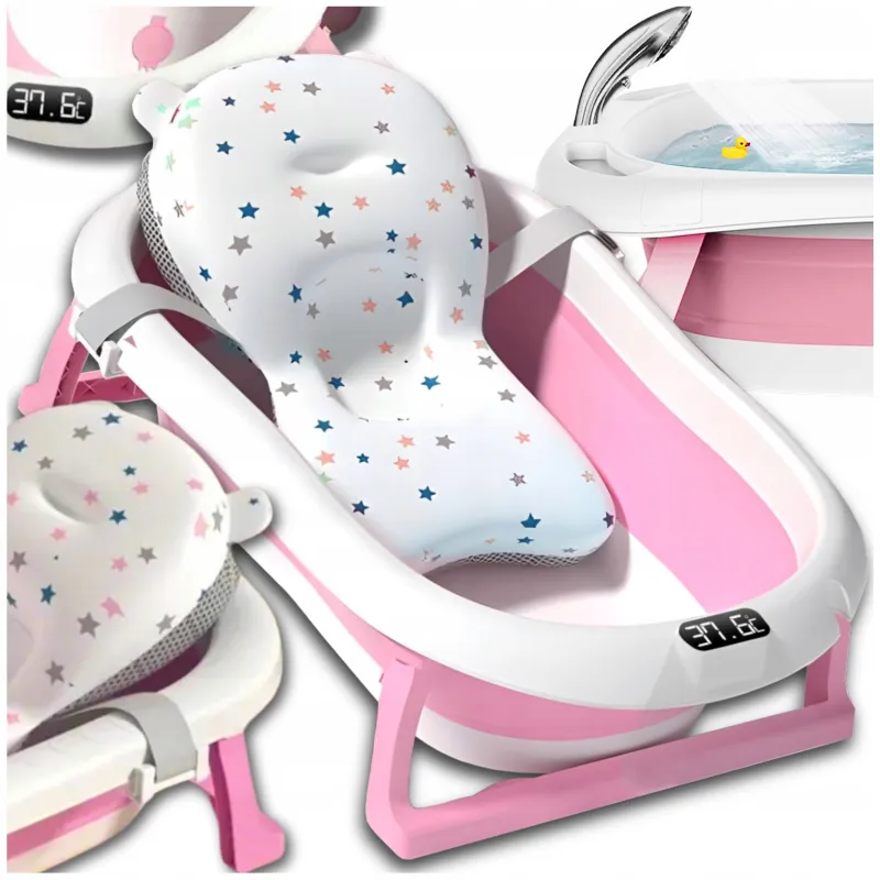 Extralink Kids Bathtub pink with LED thermometer