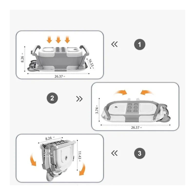 Extralink Kids Badewanne, Grau mit LED-Thermometer