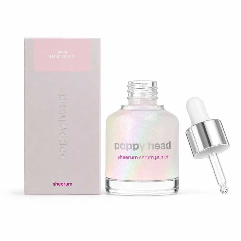 POPPY HEAD SHEERUM GLOW SERUM PRIMER ROZŚWIETLAJĄCE SERUM POD MAKIJAŻ 30ML - Изображение 3