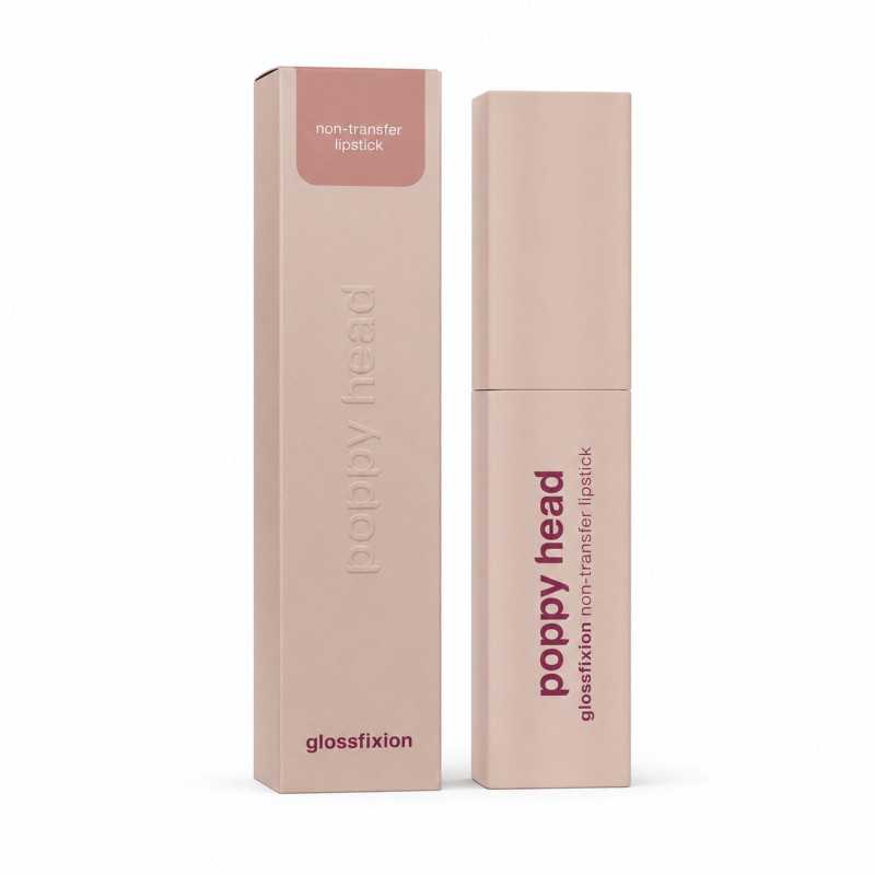 POPPY HEAD NON TRANSFER LIPSTICK GLOSSFIXION ZASTYGAJĄCA PŁYNNA POMADKA DO UST O WINYLOWYM ZAKOŃCZENIU 01 NUDIT - Изображение 2