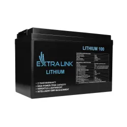 Extralink LiFePO4 100AH Akumulator 12.8V, BMS