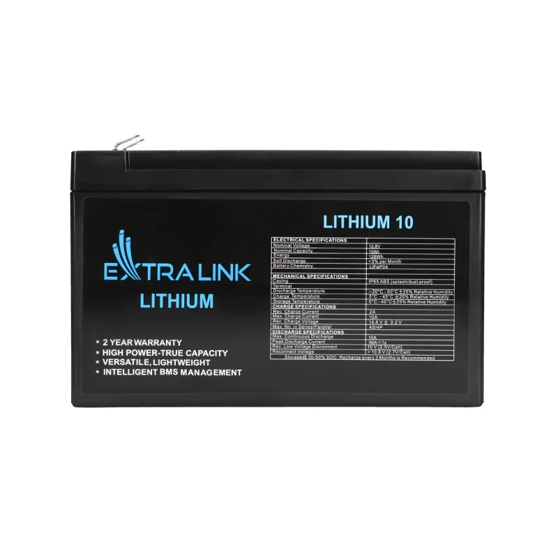 Extralink LiFePO4 10AH Baterie 12.8V, BMS