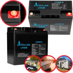 Extralink LiFePO4 24AH Baterie 12.8V, BMS