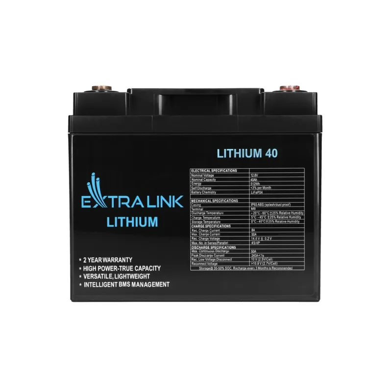 Extralink LiFePO4 40AH Akumulator 12.8V, BMS
