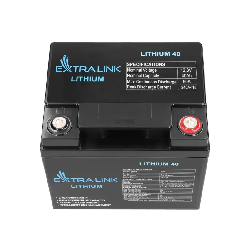 Extralink LiFePO4 40AH Baterie 12.8V, BMS