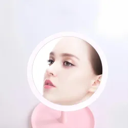 Extralink Lifestyle Kosmetické zrcátko LED podsvícení, růžové