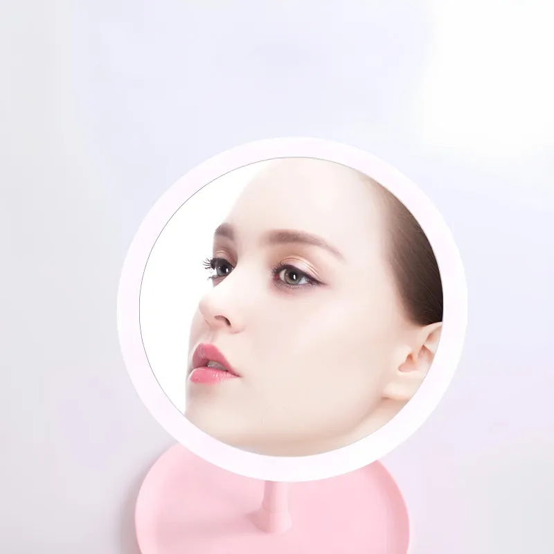 Extralink Lifestyle Kosmetické zrcátko LED podsvícení, růžové