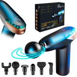 Extralink Massage Gun Lite Masážní pistole 3200 ot./min., 6 výměnných hrotů