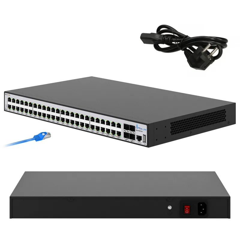 Extralink Nemezis Switch 48x RJ45 1000Mb/s, 4x SFP+, L3, zarządzalny