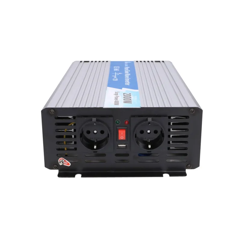 Extralink OPIP-2000W Przetwornica napięcia samochodowa 12V, 2000W czysty sinus