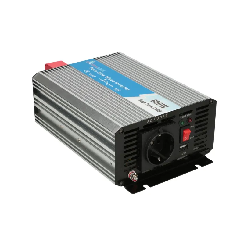 Extralink OPIP-600W Przetwornica napięcia samochodowa 12V, 600W czysty sinus