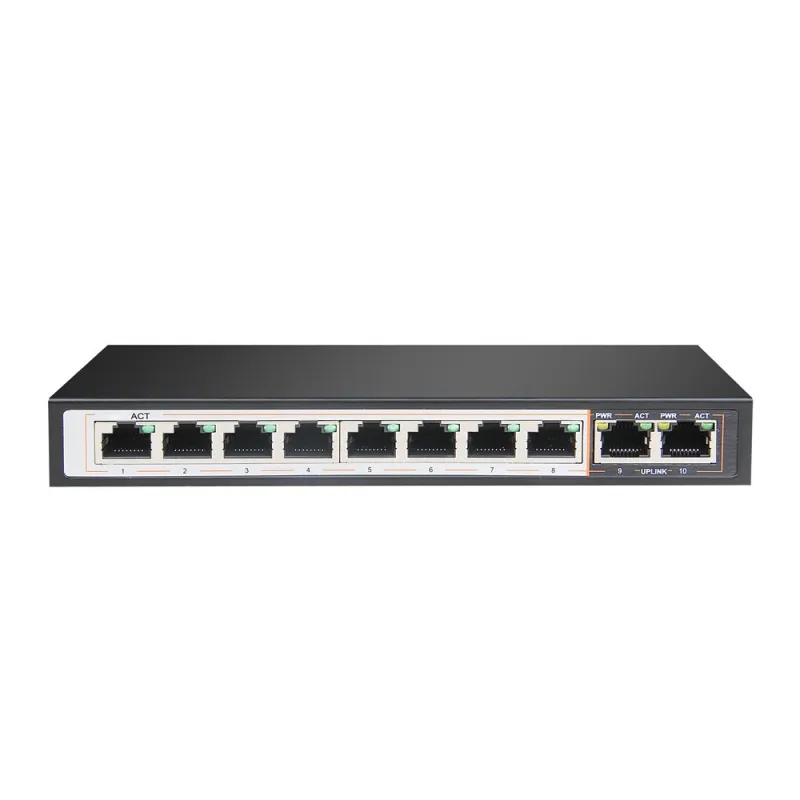 Extralink PERSES Switch PoE 8x Gigabit PoE/PoE+, 2x RJ45 Uplink Gigabit, 96W