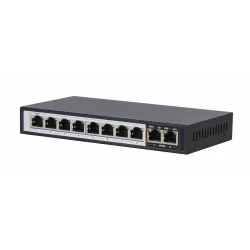 Extralink PERSES Switch PoE 8x Gigabit PoE/PoE+, 2x RJ45 Uplink Gigabit, 96W