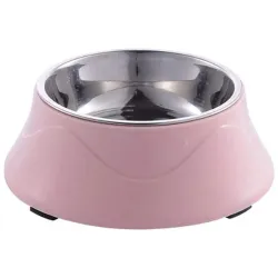 Doble Cuenco para Perro Gato Extralink Pets, Metal 2 en 1 para Comida Seca Húmeda y Agua pet-825