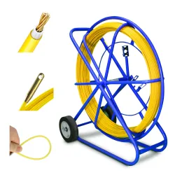 Extralink Dálkové ovládání 11mm 350m Dálkové ovládání pro tažení kabelu skleněné vlákno FRP, průměr 11mm, délka 350m, žluté