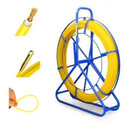 Extralink Dálkové ovládání 3.8mm 75m Dálkové ovládání pro tažení kabelu skleněné vlákno FRP, průměr 3.8mm, délka 75m, žluté