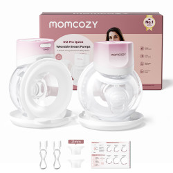 MOMCOZY S12 PRO+ WEARABLE BREAST PUMP PINK DOUBLE PACK