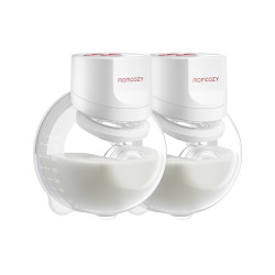 MOMCOZY S12 PRO+ WEARABLE BREAST PUMP WHITE DOUBLE PACK - Imagen 2