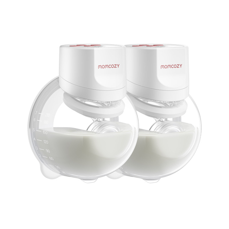 MOMCOZY S12 PRO+ WEARABLE BREAST PUMP WHITE DOUBLE PACK - Imagen 2