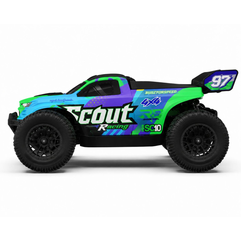 EXTRALINK RC SC10 SAMOCHÓD ZDALNIE STEROWANY 1/10 BRUSHLESS 4WD EXTREME TRUCK ZIELONY - Imagen 3