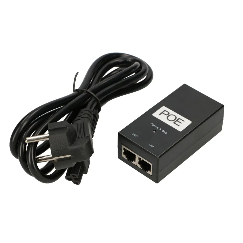 Extralink POE-24-24W-G Zdroj napájení PoE 24V, 1A, 24W, Gigabit, kabel v sadě