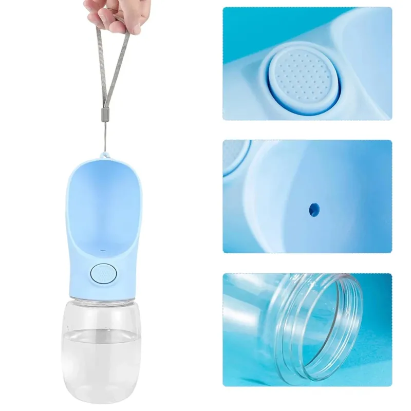 Extralink Botella de Agua Portátil para Perros y Gatos 350 ml, Cuenco de Viaje