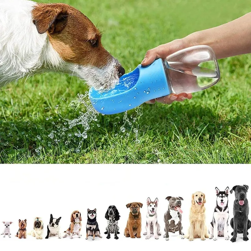 Extralink Botella de Agua Portátil para Perros y Gatos 350 ml, Cuenco de Viaje