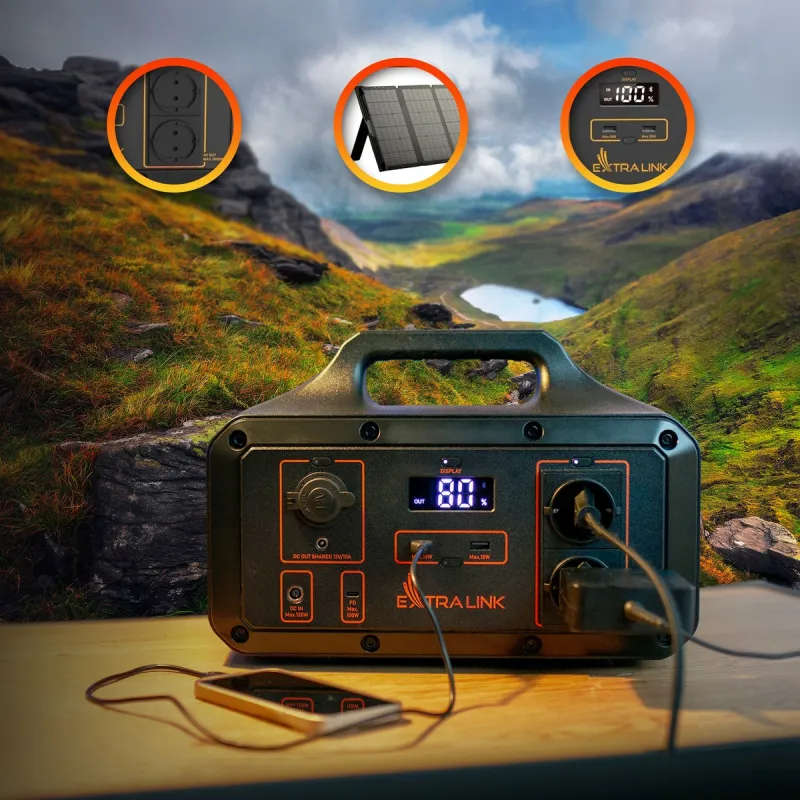 Extralink Power Ranger EPS-S1000S Power Station zamiennik dla Jackery, Bluetti, Ecoflow Stacja zasilania 1021 Wh, Li-ion, Tuya