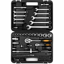 EXTRALINK POWERLINK ZESTAW NARZĘDZI KLUCZE NASADOWE WALIZKA 82 EL.