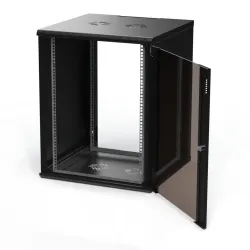 Extralink Premium 15U 600x600 Czarna Szafa rack beznarzędziowy montaż, montowana na ścianie