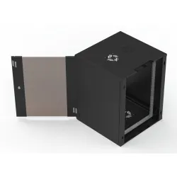 Extralink Premium 15U 600x600 Czarna Szafa rack beznarzędziowy montaż, montowana na ścianie