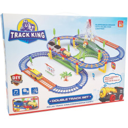 Trem Elétrico Track King Extralink Kids, com Locomotiva e Carro Alimentado a Bateria - Imagem 4