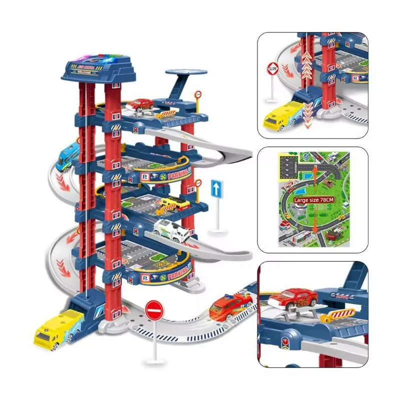 Extralink Kids | Parking samochodowy | garaż z elektryczną windą, autka, samochodziki dla dzieci - Zdjęcie 3