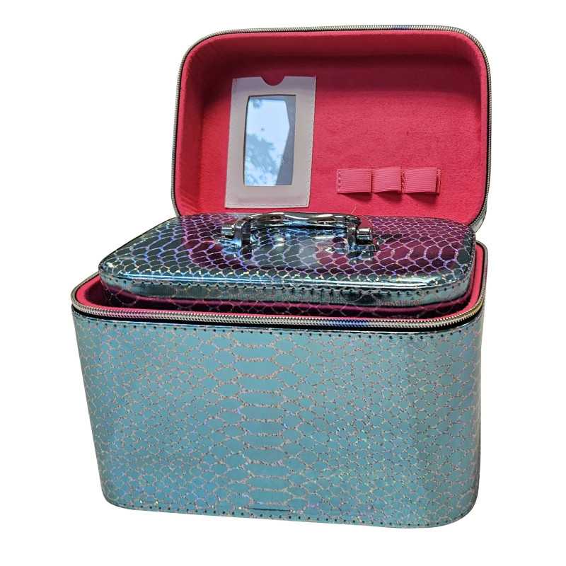 EXTRALINK LIFESTYLE KOSMETYCZKA DAMSKA ORGANIZER KUFEREK NA KOSMETYKI 3W1 247 - Immagine 2