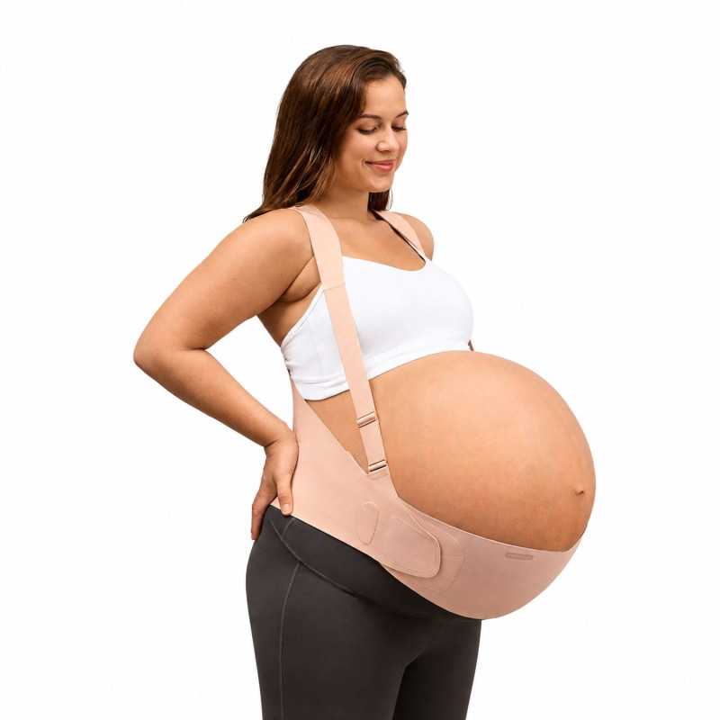 MOMCOZY YB003 GO AS YOU GROW MATERNITY BELLY BAND PINK XL