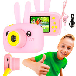 C&aacute;mara Digital Extralink Kids H23 Rosa, 1080P 30fps,...
