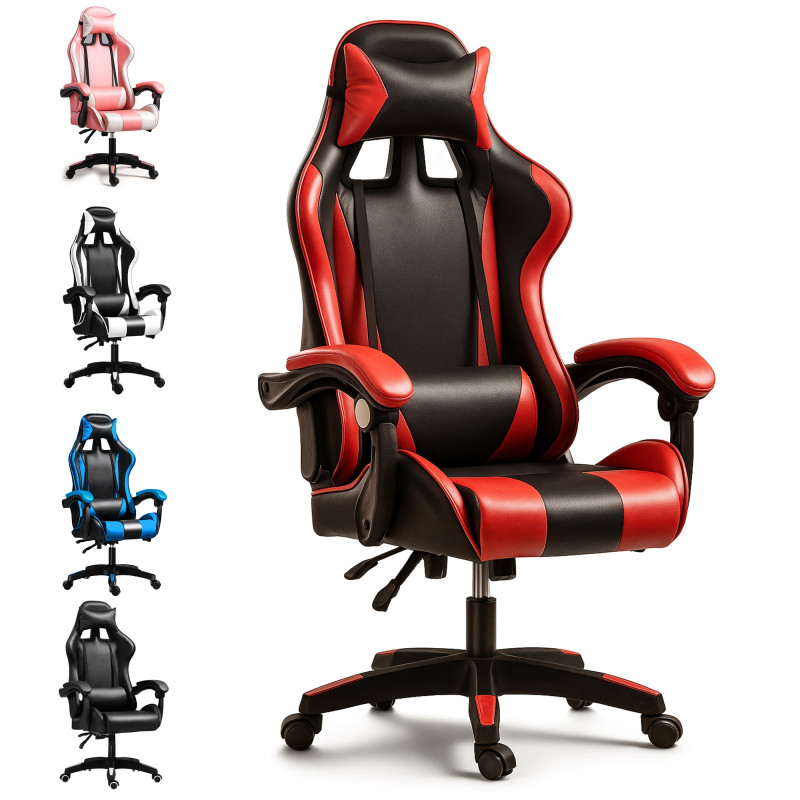 Extralink Gaming | Sedia da gioco | sedia da ufficio, girevole, secchio, nero/rosso, G-522 - Immagine 3