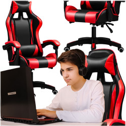 Extralink Gaming | Gaming-Stuhl | Bürostuhl, drehbar, Eimer, schwarz/rot, G-522 - Bild 4