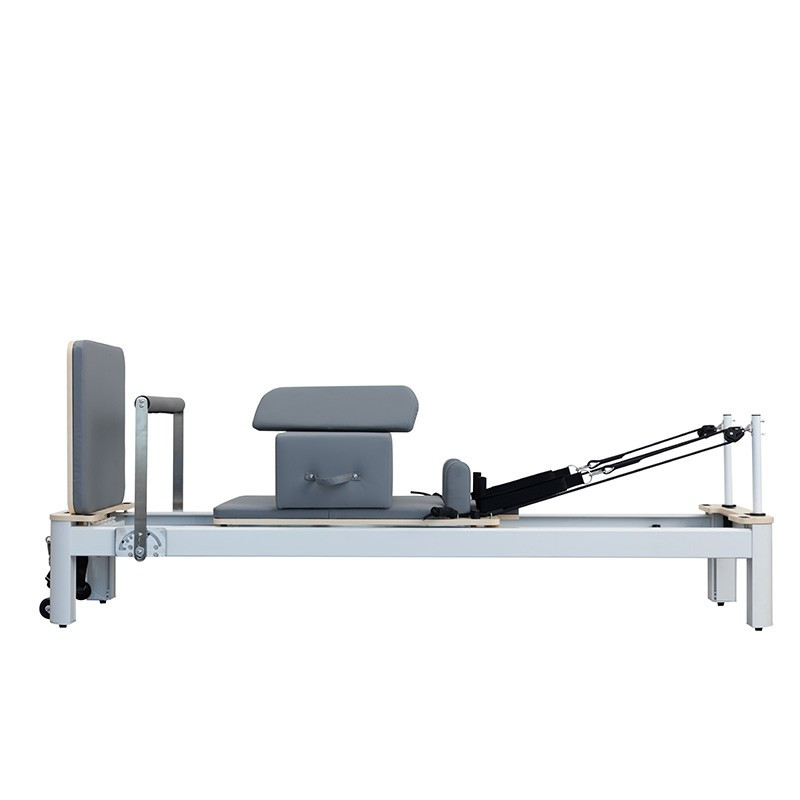 EXTRALINK PROFESIONALNE ŁÓŻKO DO PILATESU REFORMER DO PILATESU ZE STOPU ALUMINIUM SZARY - Imagem 3
