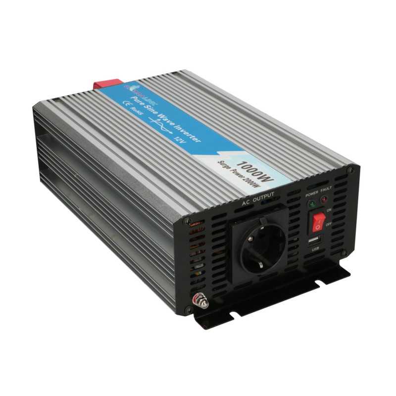 Extralink OPIP-1000W | Měnič napětí do auta | 12V - 230W, 1000W, čistý sinus - Obrázek 2