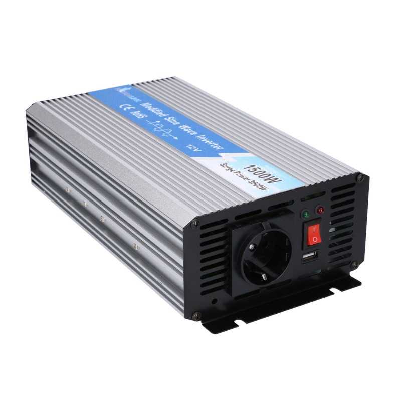Extralink OPIM-1500W | Convertidor de voltaje | 12V, 1500W sinusoidal modificada - Imagen 2