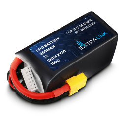 Extralink LiPo 3S 850mAh XT30 100C | Bater&iacute;a para drones...
